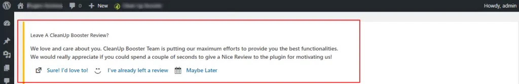 Disable admin notice in wordpress