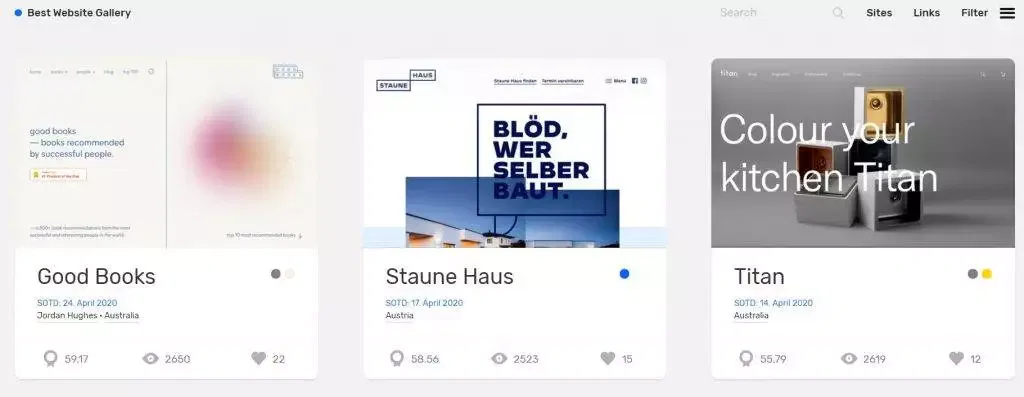 Best website gallery