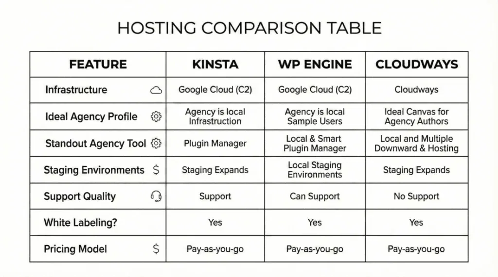 Best Managed WordPress Hosting comparison table