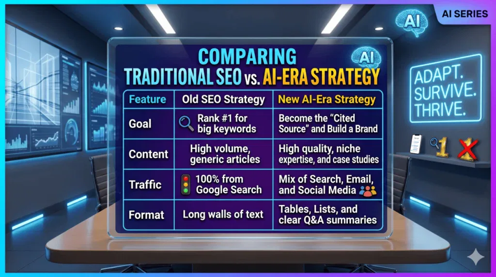 traditional seo vs AI era