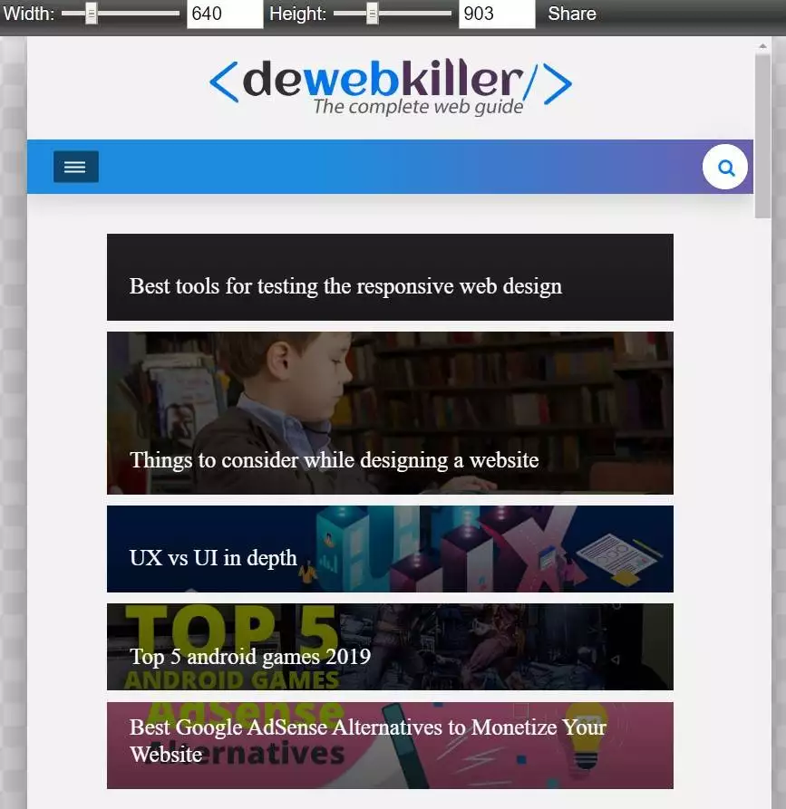 tools for testing the responsive web design | Web design resources