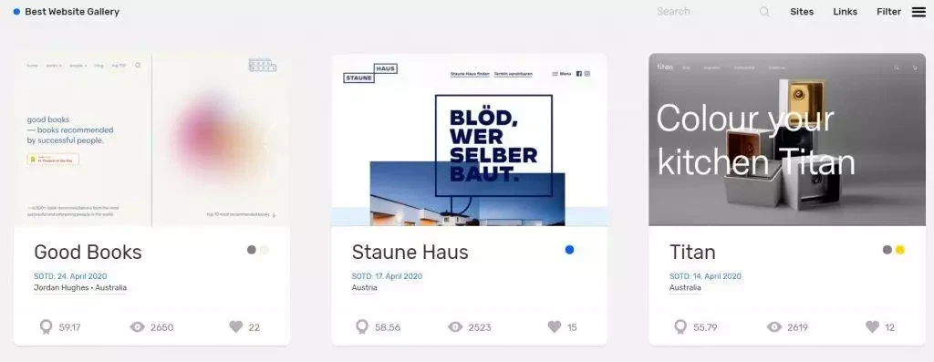 Best website gallery