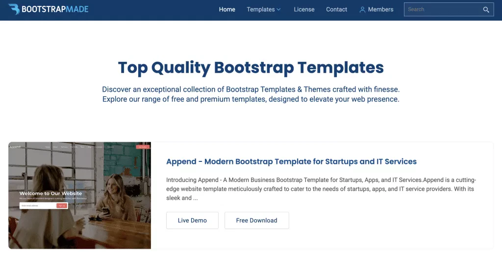 Free Sites to Download Stunning Web Templates-Free Bootstrap Themes