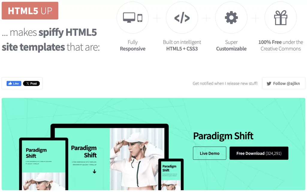 HTML5 UP-Free Sites to Download Stunning Web Templates
