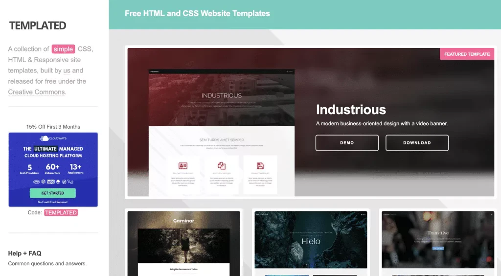 Templated-Free Sites to Download Stunning Web Templates