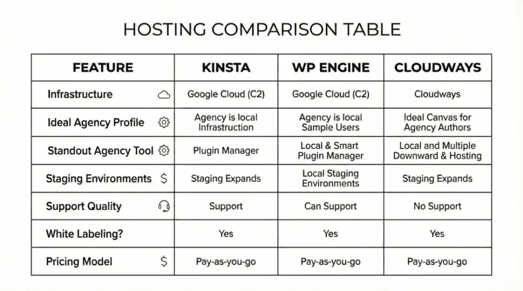 Best Managed WordPress Hosting comparison table