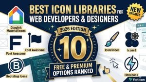 Top 10 icon libraries for web developers